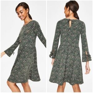 Boden Fun Casual Easy Spring Josie Dress - Green Navy Pink Floral, Size 10P